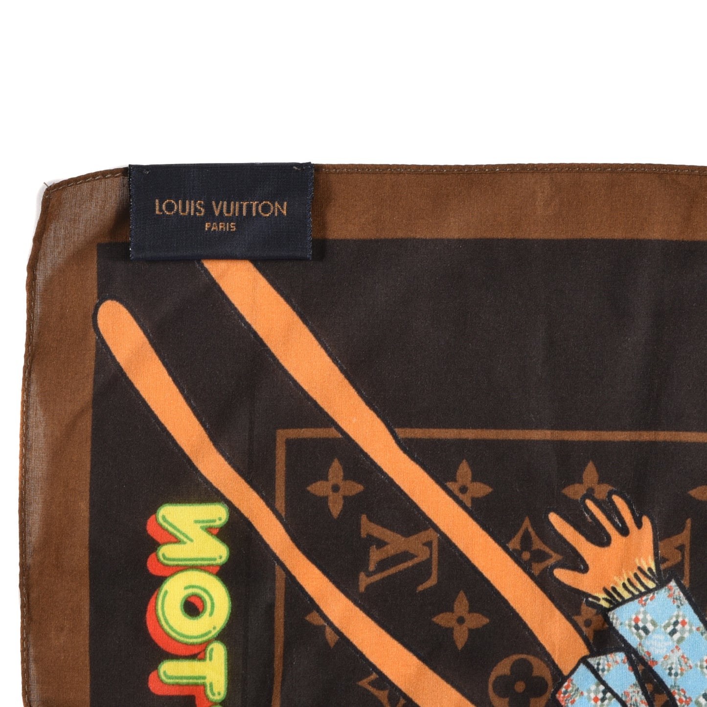 Cotton Silk Monogram LV Friends Face Mask Bandana Set Brown
