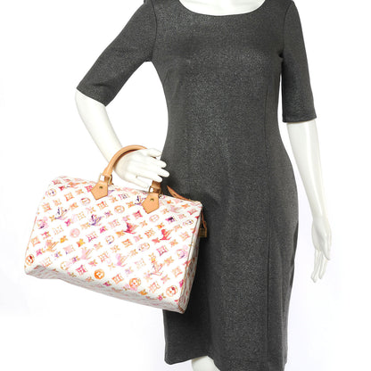 Louis Vuitton Watercolor Aquarelle Speedy 35 White 3 of 7