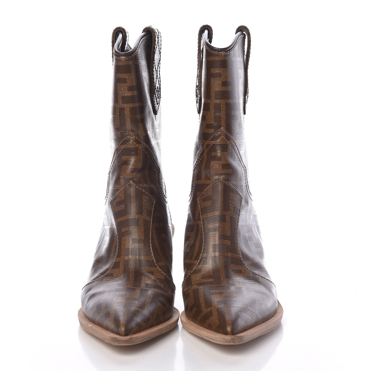 Glazed Fabric FF 1974 Cutwalk Ankle Boots 37 Mogano Panna