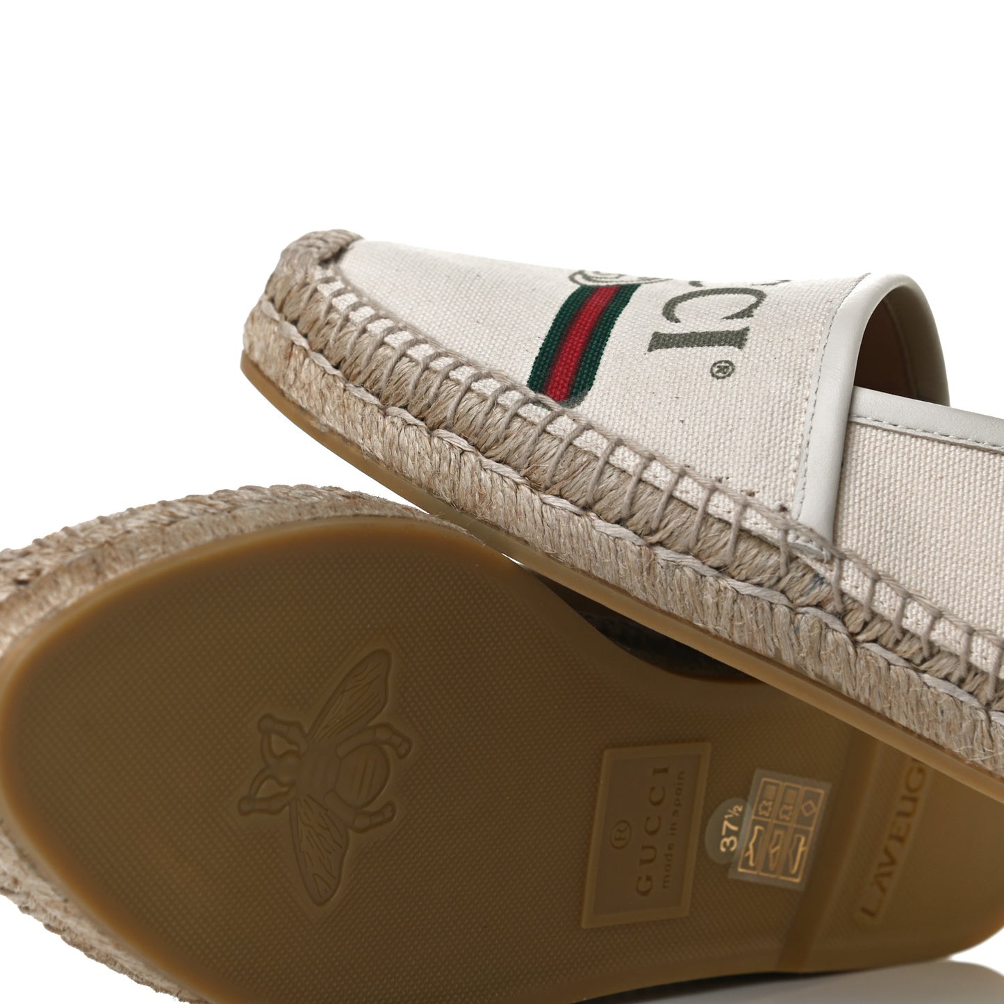 Canvas Logo Espadrilles 37.5 Greggio White