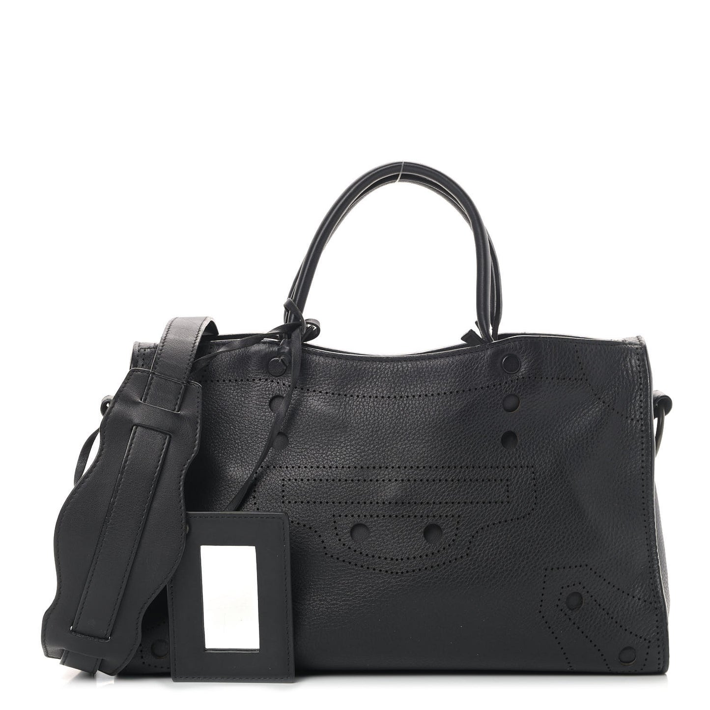 Veau Grana Perforated Blackout Hardware S City Black