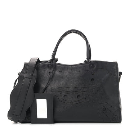 Balenciaga Veau Grana Perforated Blackout Hardware S City Black 1 of 10