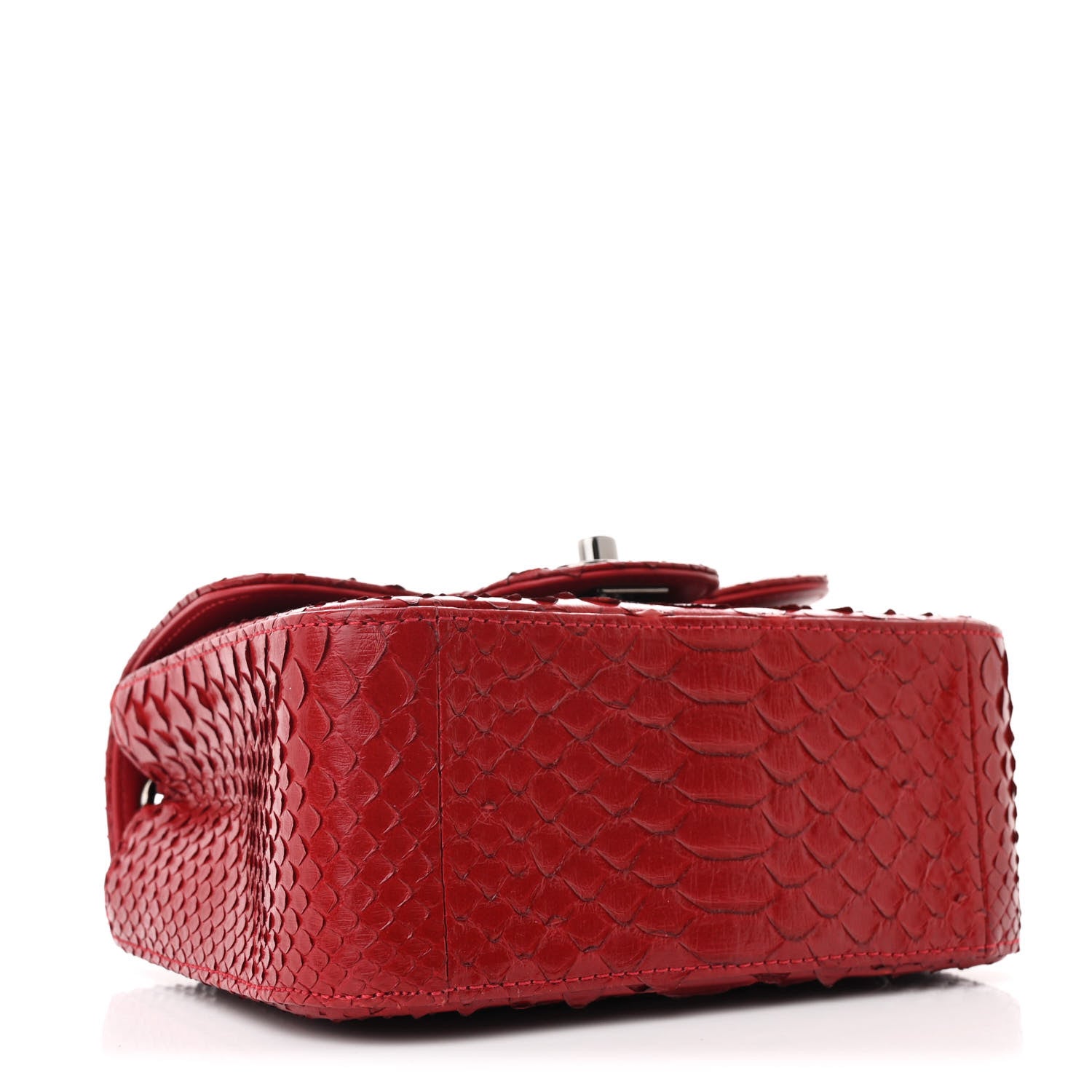 Chanel Snakeskin Mini Square Flap Red 4 of 11