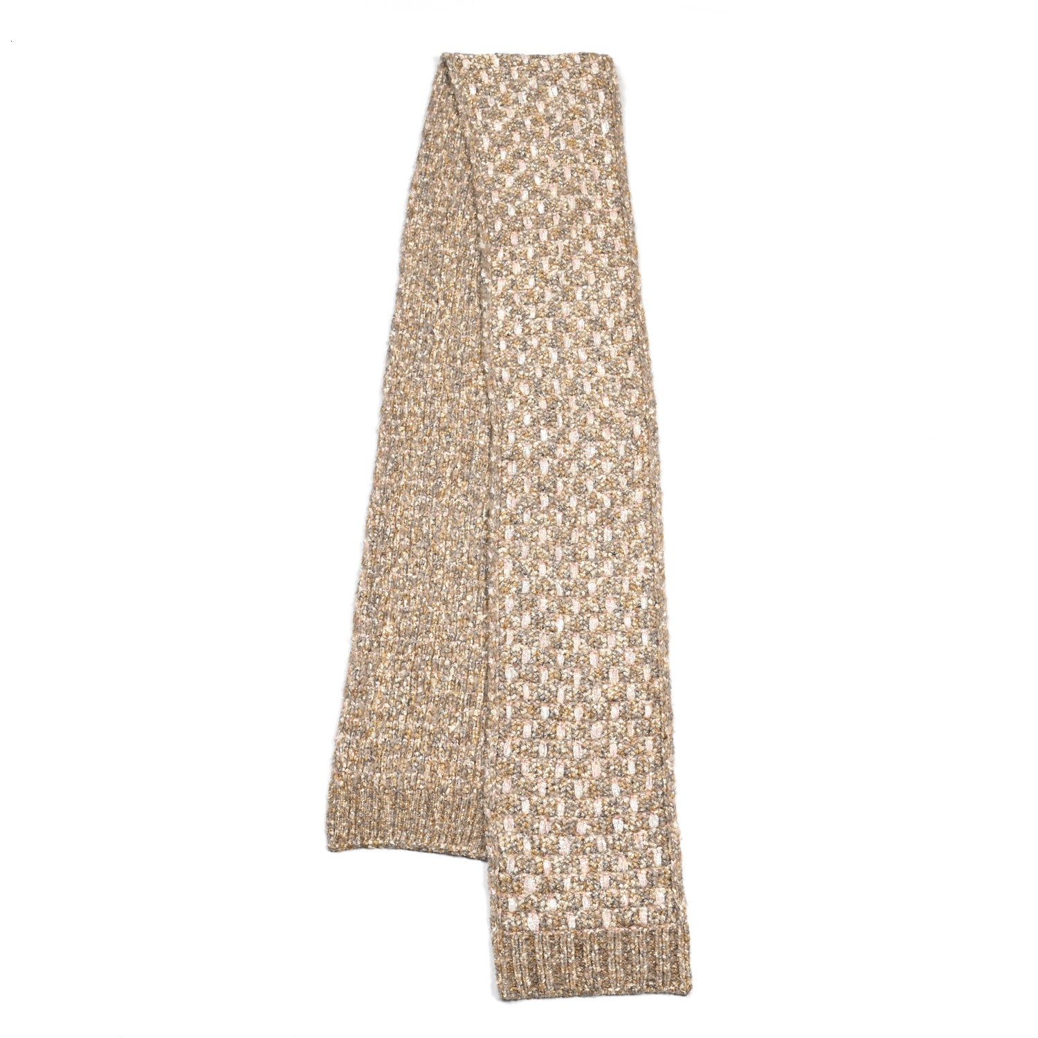 Chanel Viscose Scarf Beige Gold 2 of 5