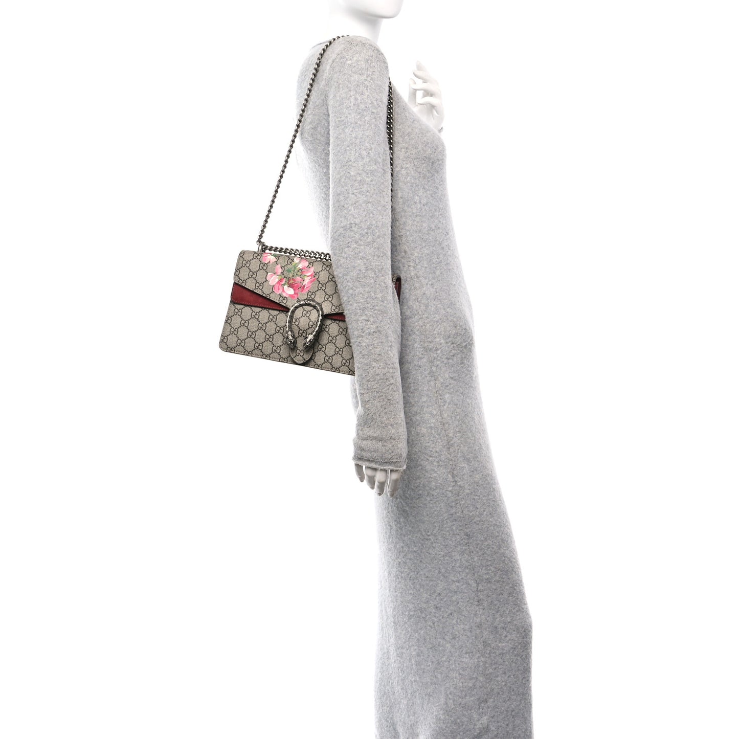 GG Supreme Monogram Blooms Small Dionysus Shoulder Bag Beige Multicolor Dry Rose