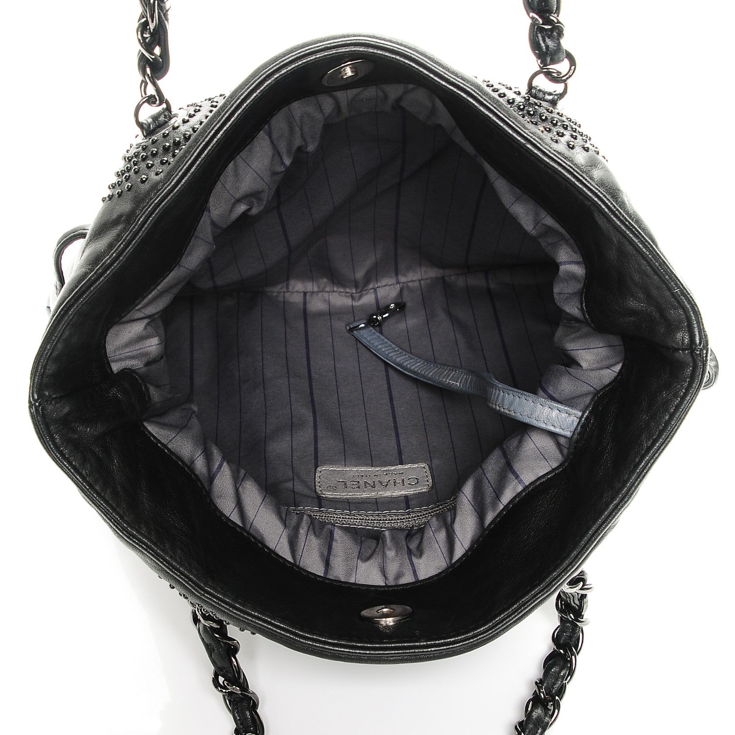 Chanel Lambskin CC Studded Small Bonbons Tote Black 5 of 7