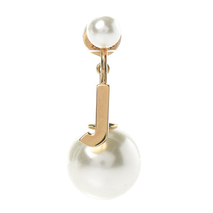 Christian Dior Pearl My ABCDior J Tribale Earring Gold 1 of 3