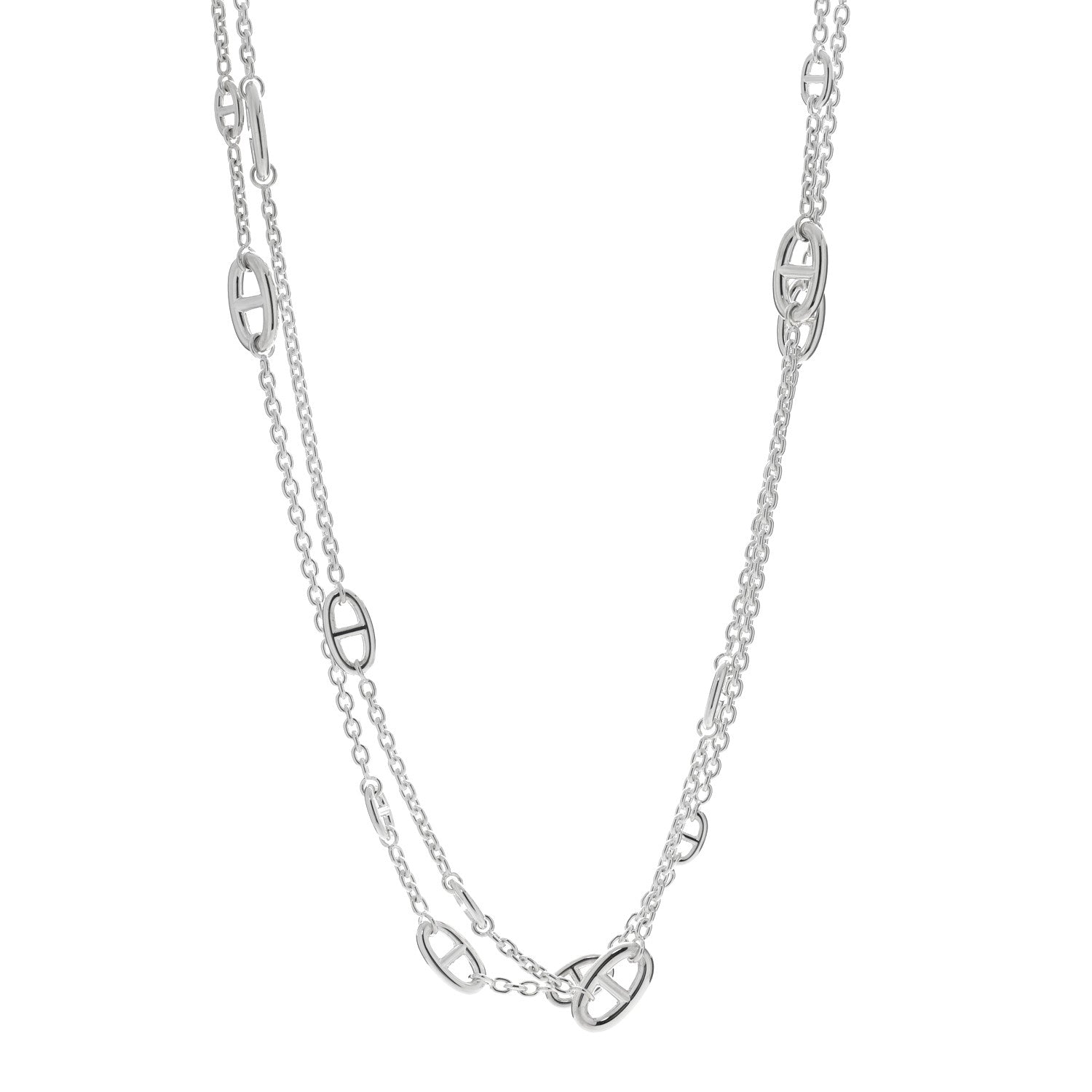 Hermes Sterling Silver Farandole Necklace 160 1 of 5