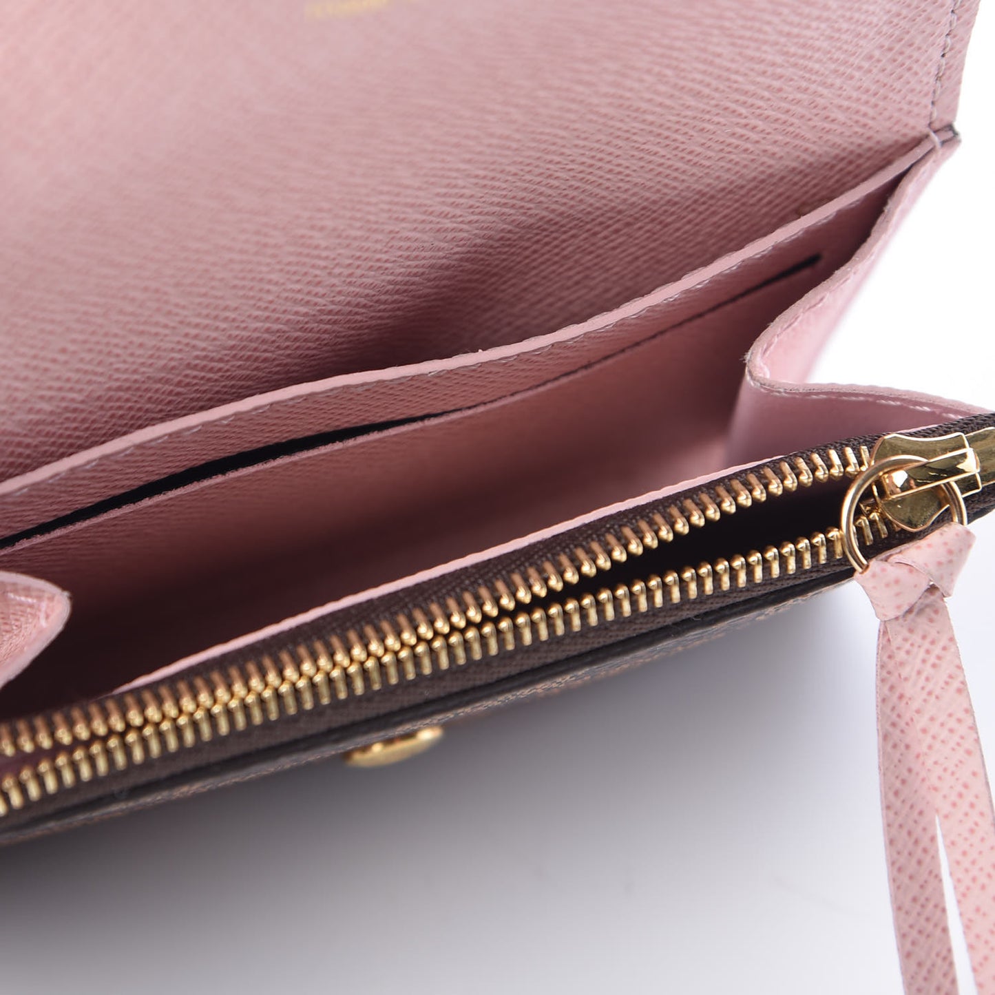 Damier Ebene Rosalie Coin Purse Rose Ballerine