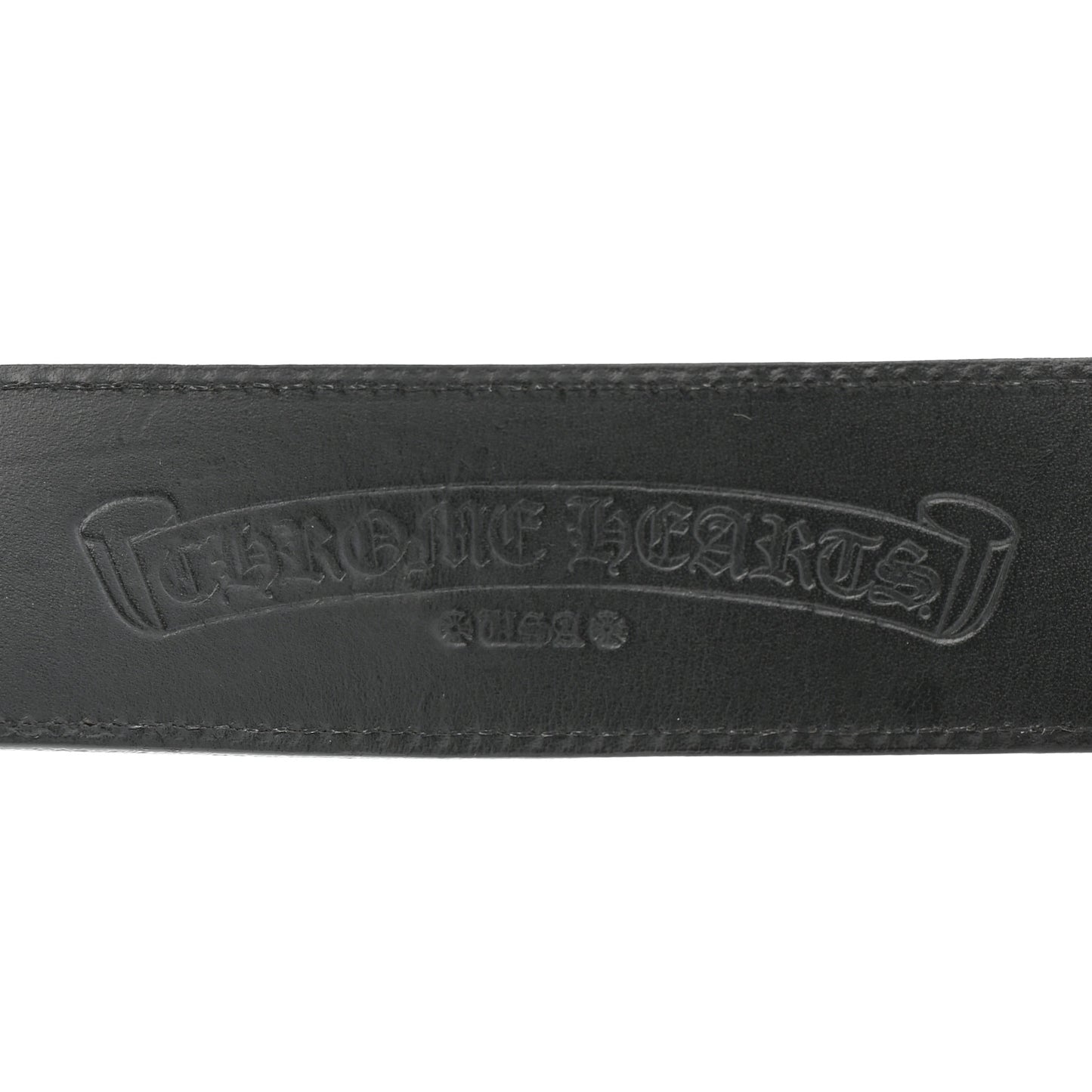 Calfskin Sterling Silver Cross Oval Belt 85 34 Black