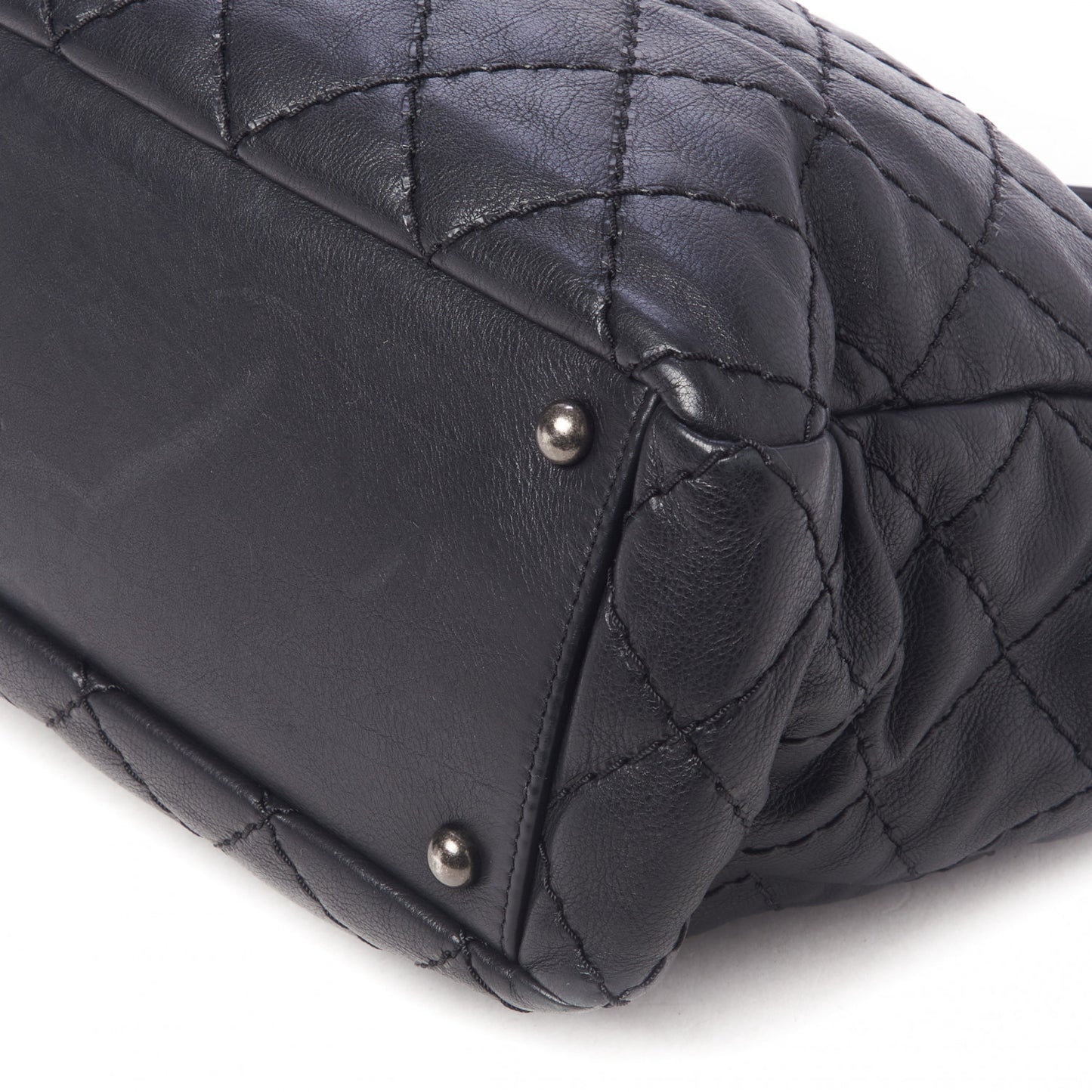 Calfskin Medium Stitch It Tote Black