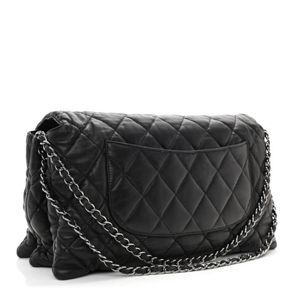 Chanel Lambskin Quilted Maxi Chanel 3 Flap Black 3 of 10