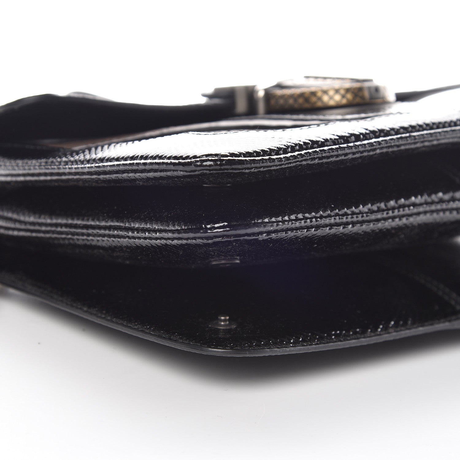 Bottega Veneta Karung Ostrich Nappa Intrecciato Darling Shoulder Bag Black 5 of 10