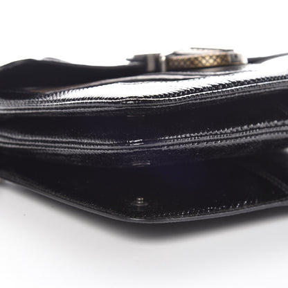 Bottega Veneta Karung Ostrich Nappa Intrecciato Darling Shoulder Bag Black 5 of 10