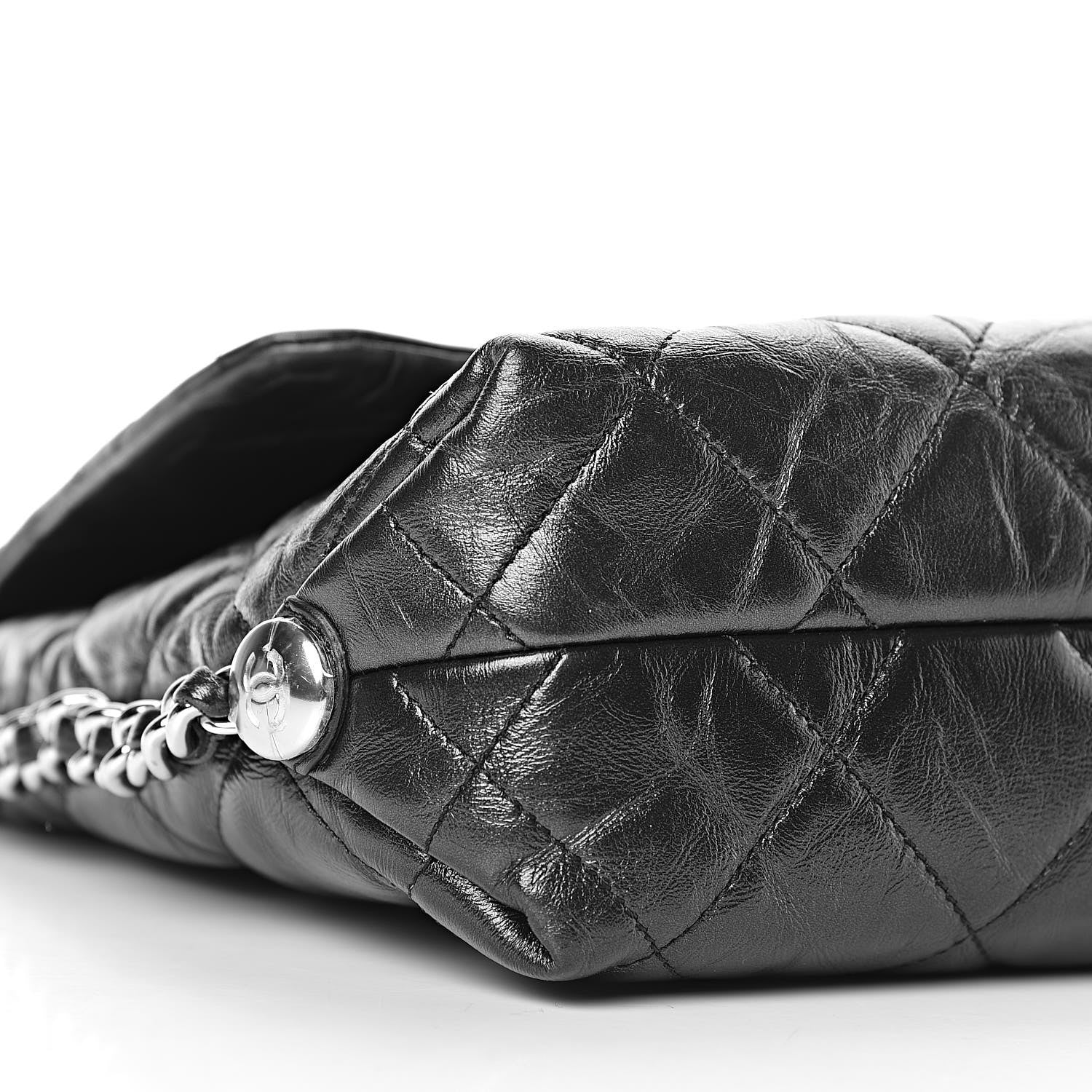 Chanel Crackled Aged Calfskin Big Bang Flap Black 8 of 10