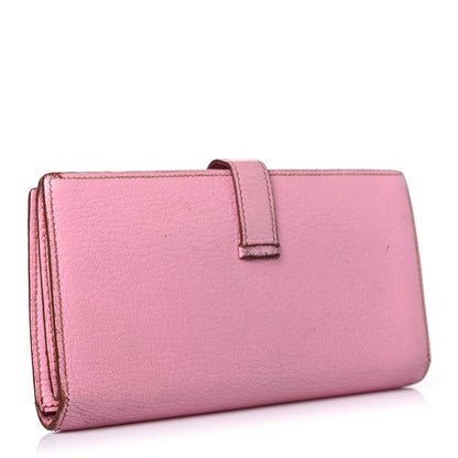 Hermes Chevre Mysore Bearn Gusset Wallet 5P Pink 2 of 4
