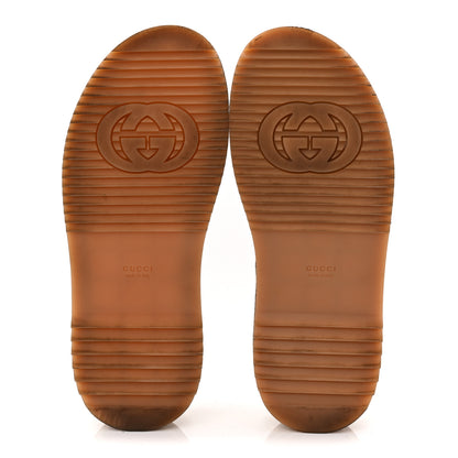 Gucci Monogram Maxi GG Angelina Platform 55mm Slide Sandals 40 Camel Ebony 6 of 10