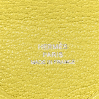 Hermes Chevre Mysore Calvi Card Case Lime 6 of 8