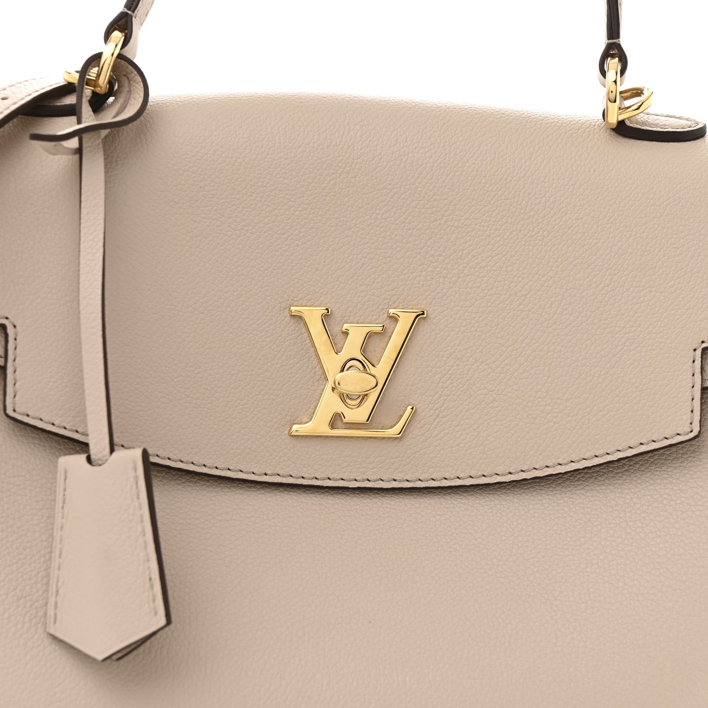Soft Calfskin Lockme Ever MM Greige