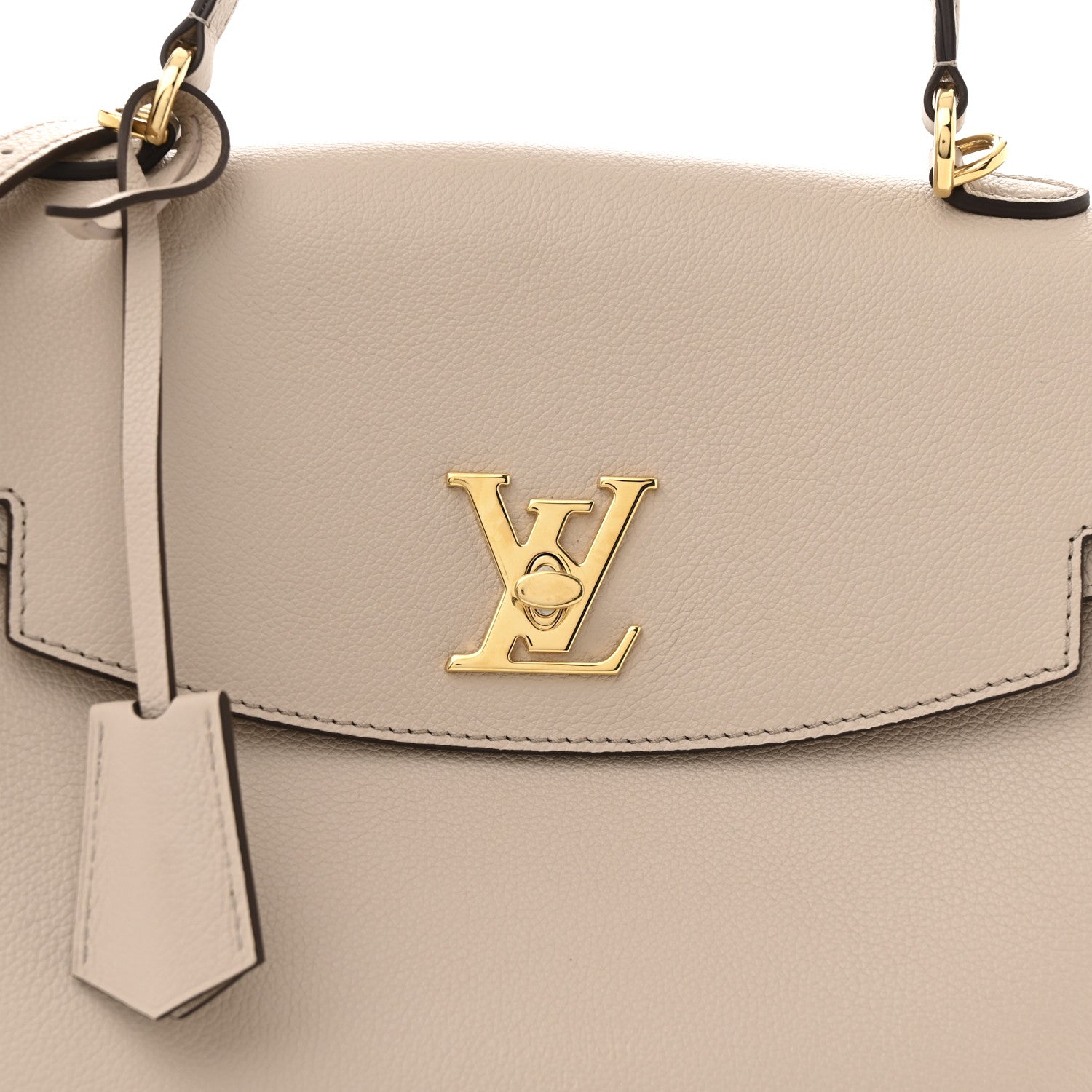 Louis Vuitton Soft Calfskin Lockme Ever MM Greige 7 of 12