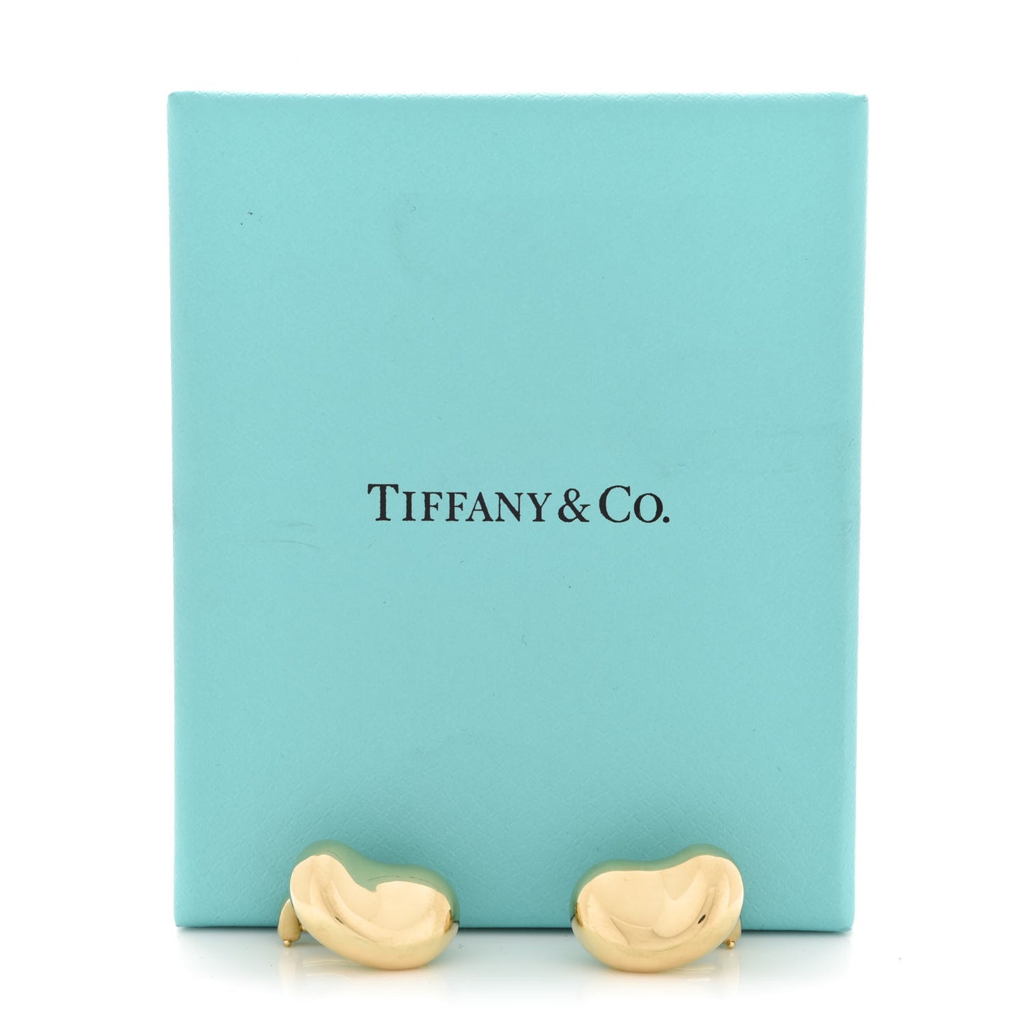 18K Yellow Gold 20mm Elsa Peretti Bean Design Clip-On Earrings