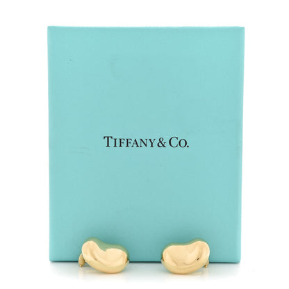 Tiffany 18K Yellow Gold 20mm Elsa Peretti Bean Design Clip-On Earrings 5 of 5