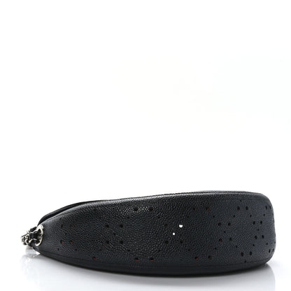 Chanel Caviar Perforated Messenger Bag Black 4 of 9