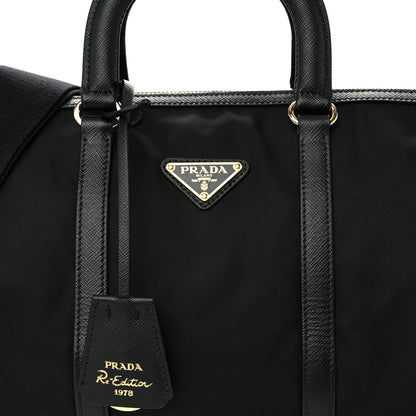 Prada Re-Nylon Saffiano Medium Re-Edition 1978 Top Handle Bag Black 8 of 10