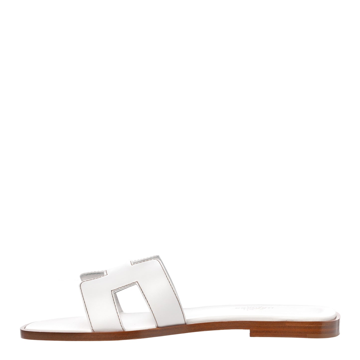 Box Calfskin Oran Sandals 36 White