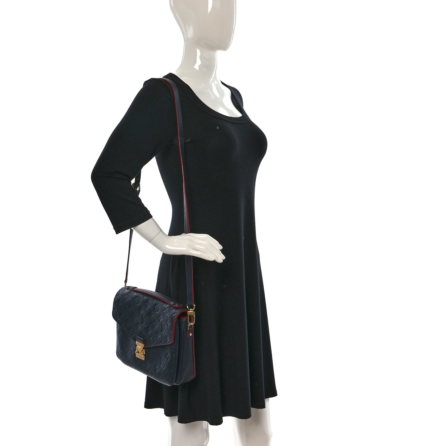 Louis Vuitton Empreinte Pochette Metis Marine Rouge 2 of 9