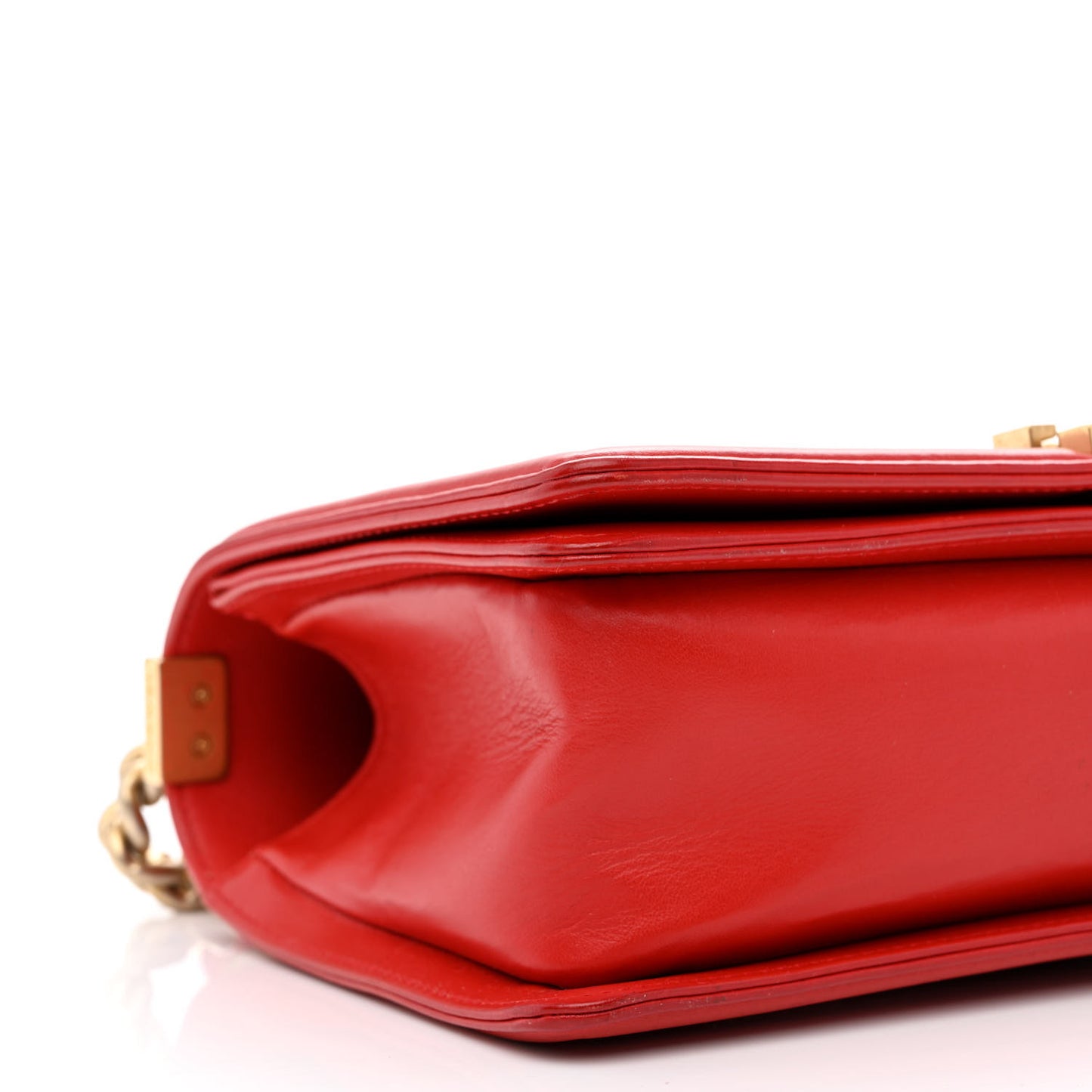 Snakeskin Medium Boy Flap Red