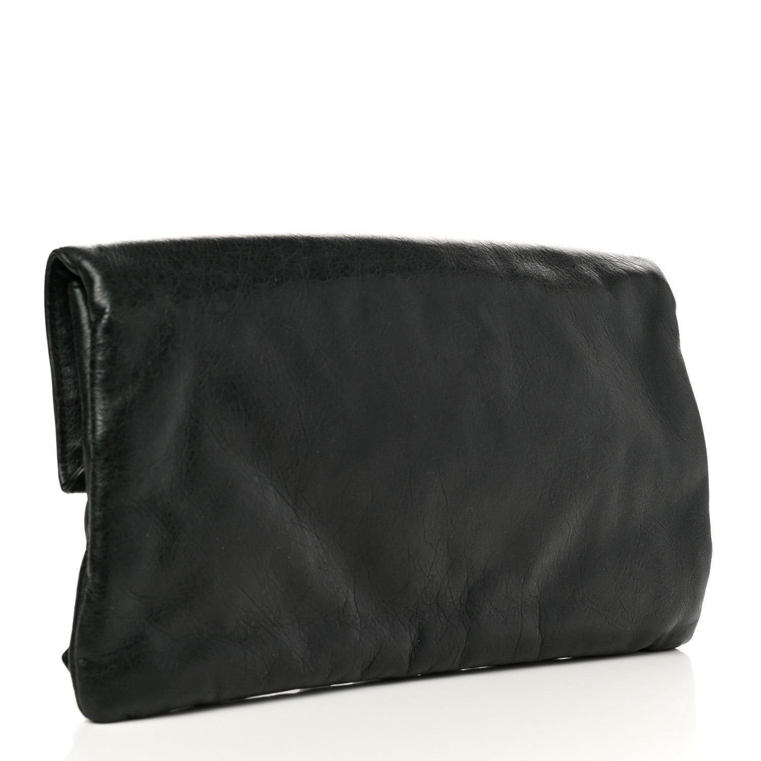 Balenciaga Agneau Giant 21 Silver Hardware Envelope Clutch Black 3 of 13