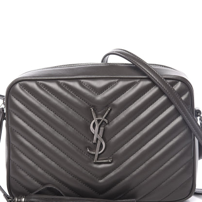 Saint Laurent Calfskin Matelasse Monogram Lou Camera Bag Pebble 7 of 9