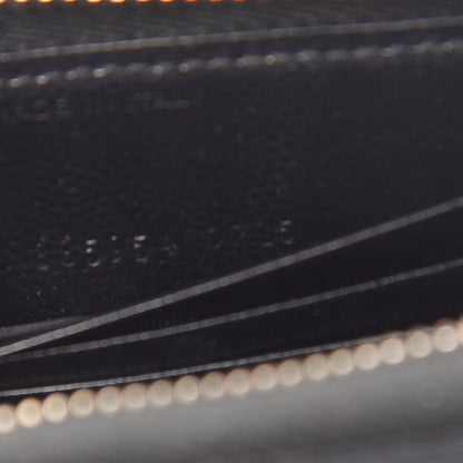 Saint Laurent Grain De Poudre Matelasse Chevron Monogram Phone Wallet Black 8 of 9