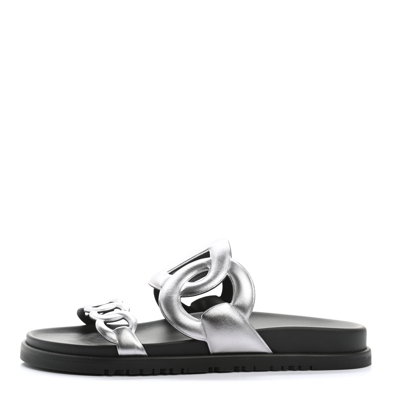 Hermes Nappa Extra Sandals 39 Gris Argent 1 of 10