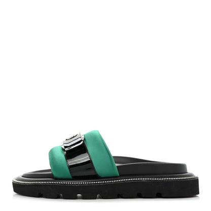 Louis Vuitton Satin Pool Pillow Flat Comfort Mule 36 Green Black 1 of 12