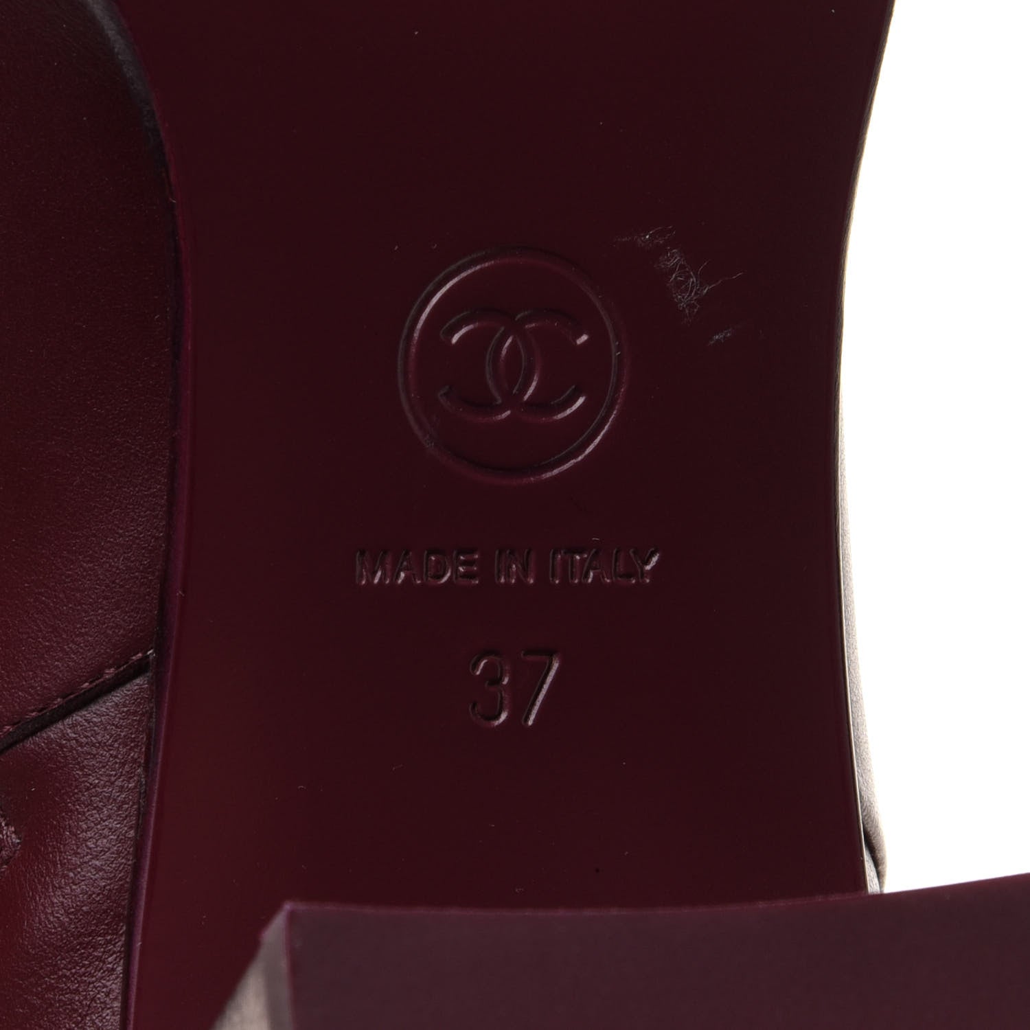 Chanel CC Ankle Boots 37 Burgundy 7 of 10