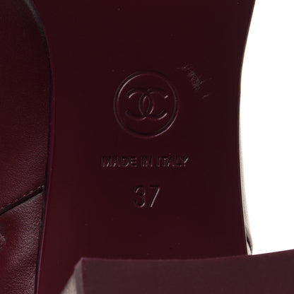 Chanel CC Ankle Boots 37 Burgundy 7 of 10