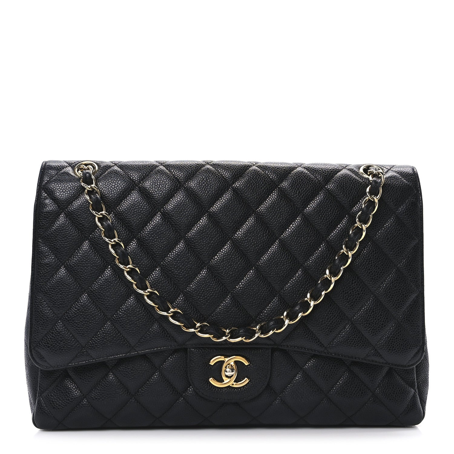 Chanel Caviar Quilted Maxi Single Flap Black 1 of 11