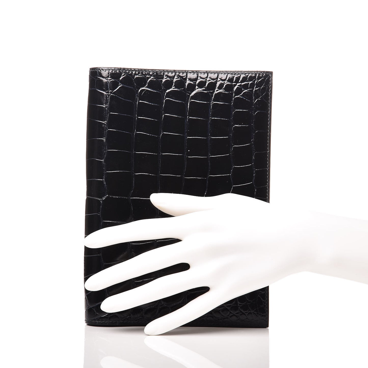 Shiny Alligator Notebook Cover Black