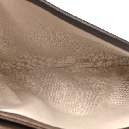 Gucci GG Supreme Monogram Textured Dollar Calfskin Web Medium Blondie Top Handle Shoulder Flap Bag Beige Ebony New Acero 5 of 17