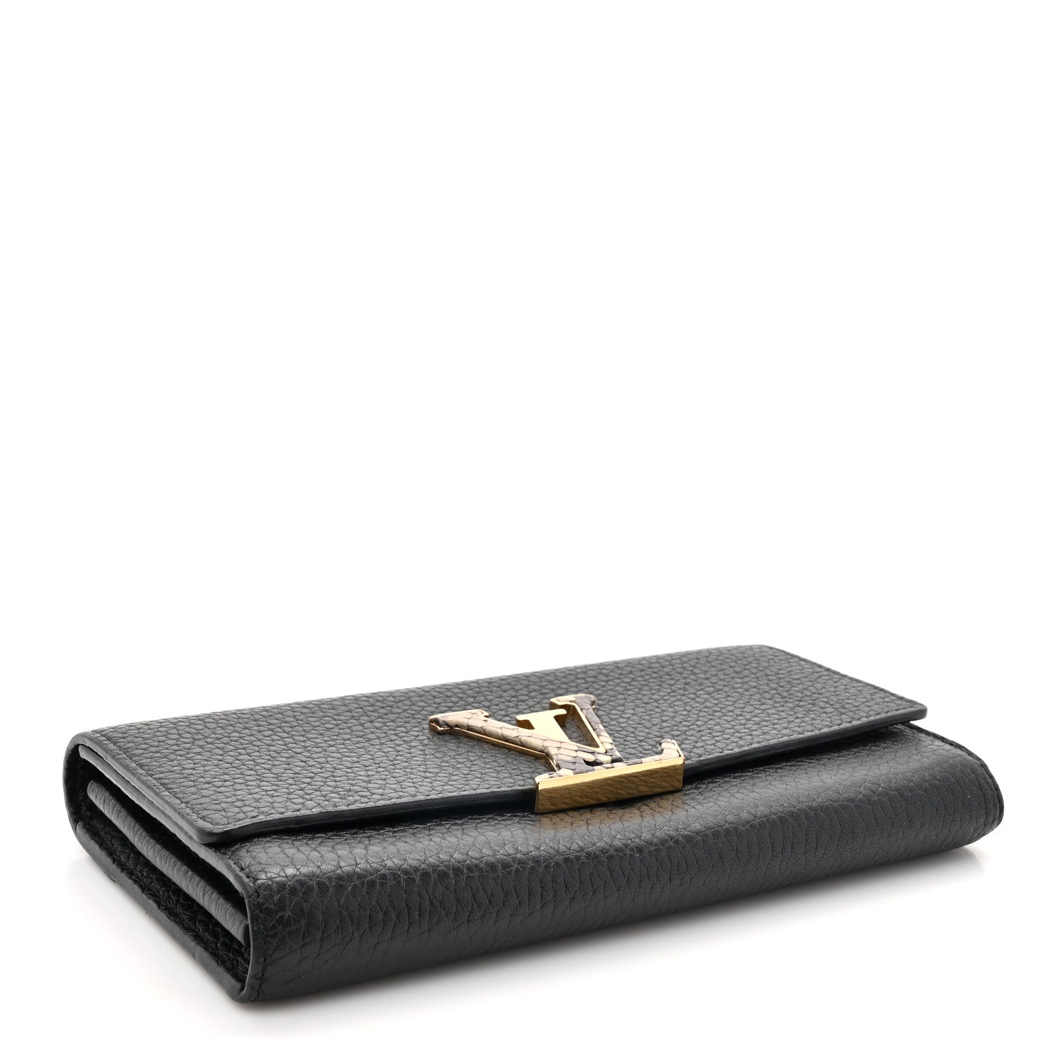 Louis Vuitton Taurillon Capucines Python Wallet Black 4 of 9