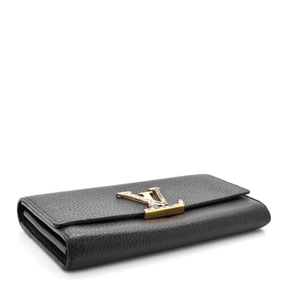 Louis Vuitton Taurillon Capucines Python Wallet Black 4 of 9
