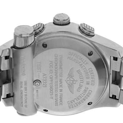 Breitling Stainless Steel 45mm Emergency Mission Chronograph Quartz Watch Black A73321 4 of 6