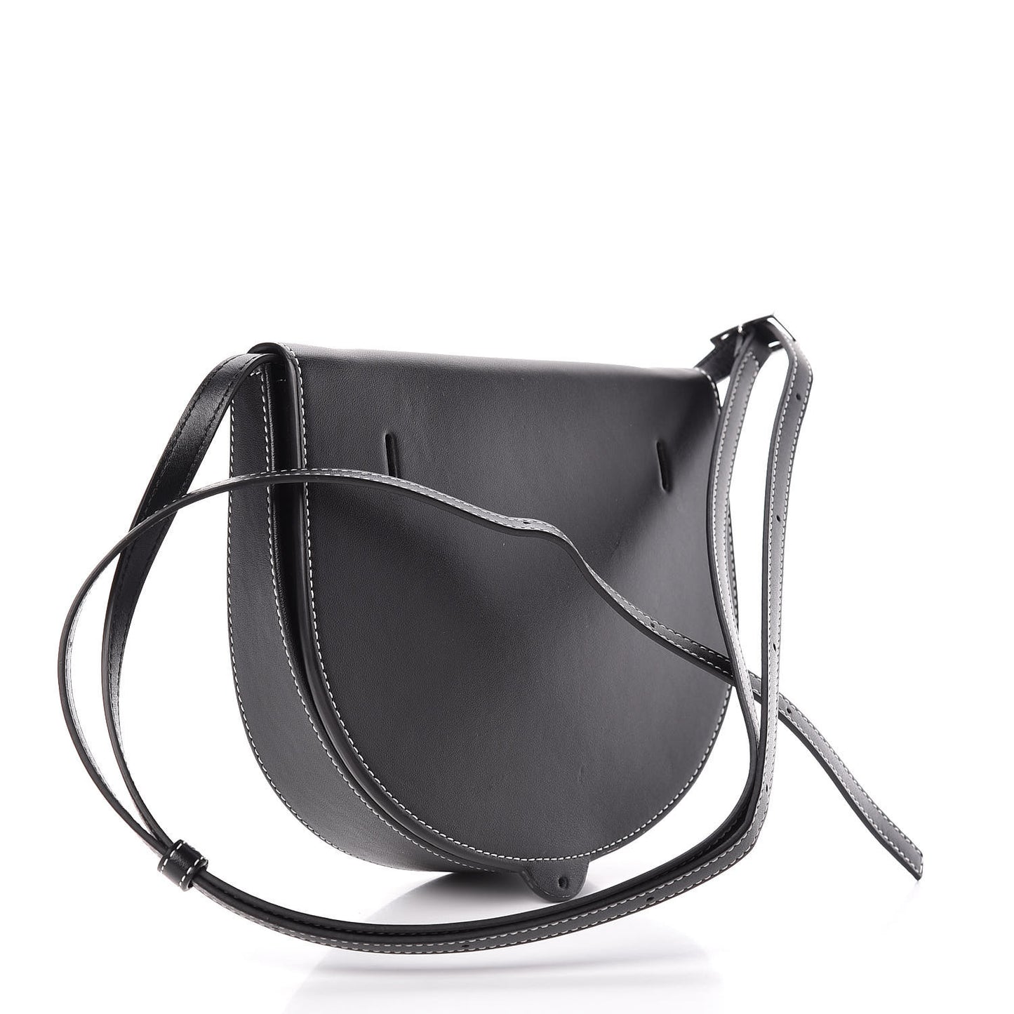Smooth Calfskin Mini Heel Shoulder Bag Black