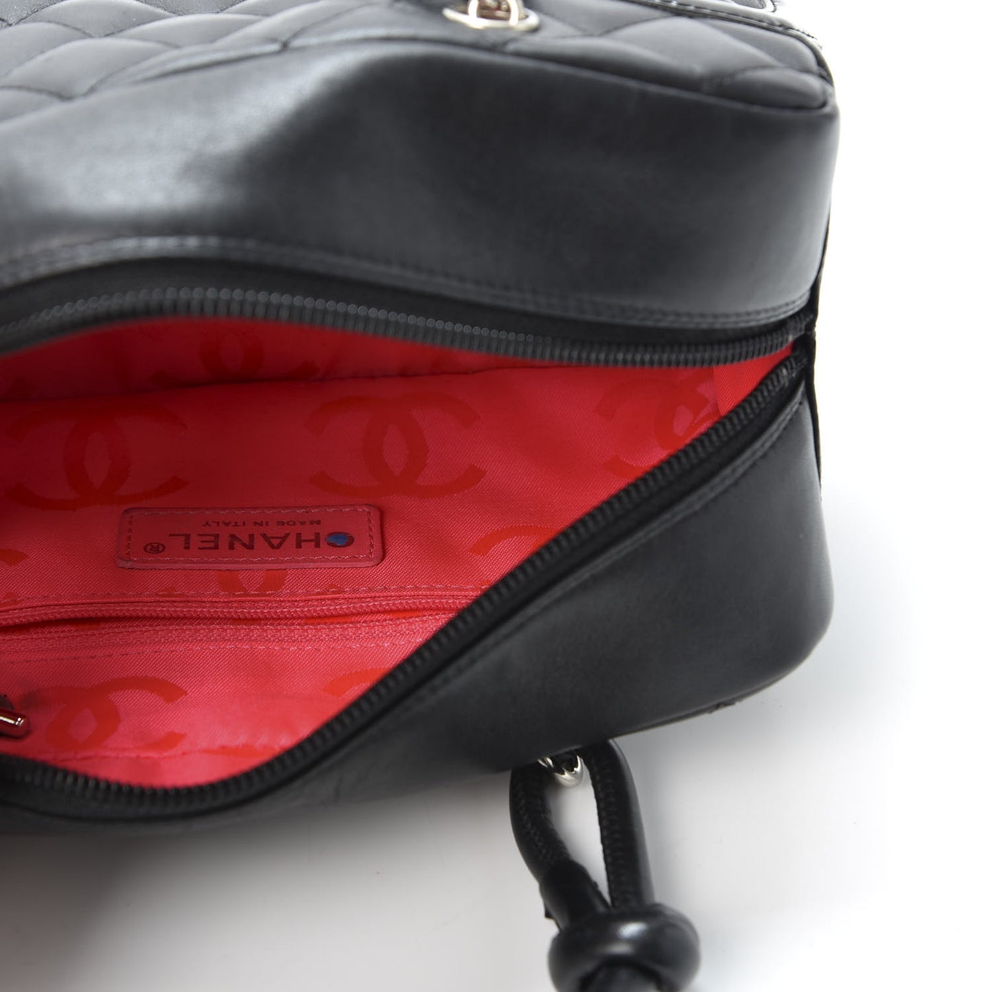 Calfskin Quilted Small Cambon Bowler Black