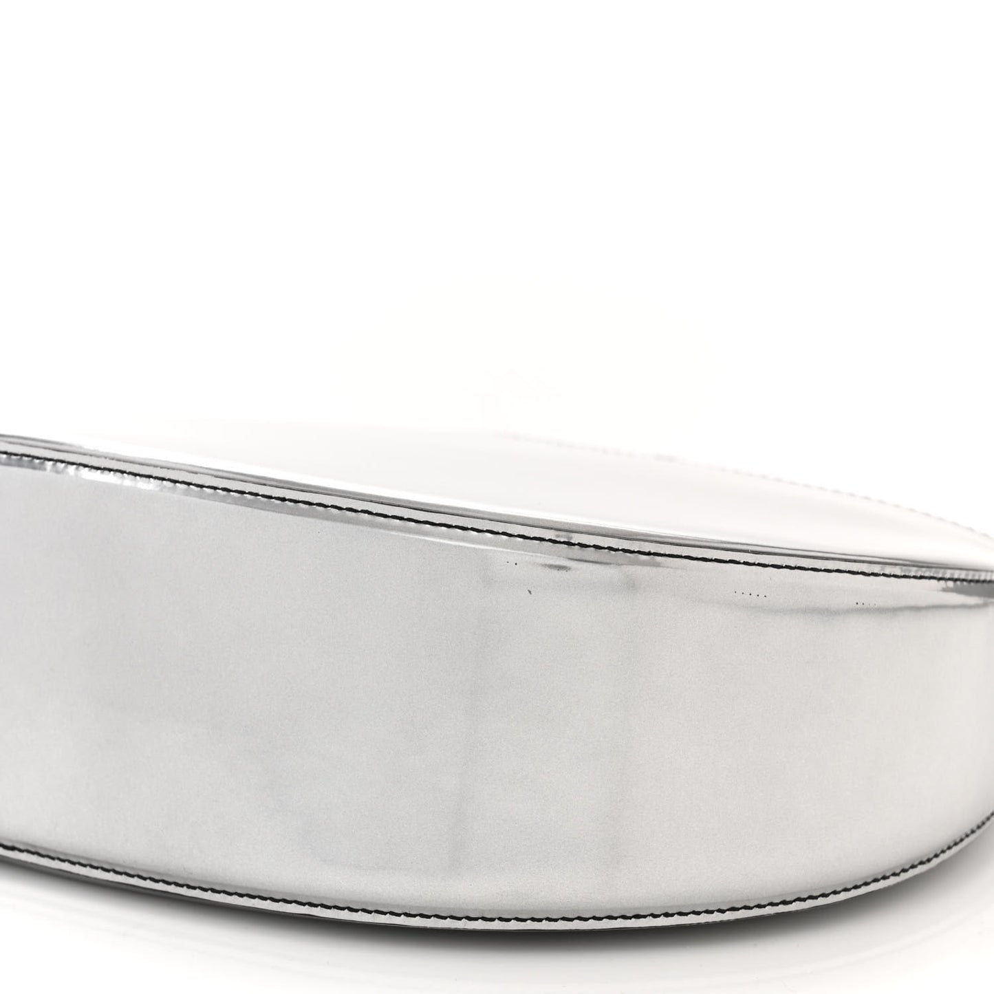 Metallic Calfskin Cat Hobo Silver