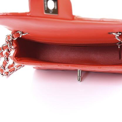 Chanel Patent Calfskin Quilted Mini Rectangular Flap Red 4 of 10