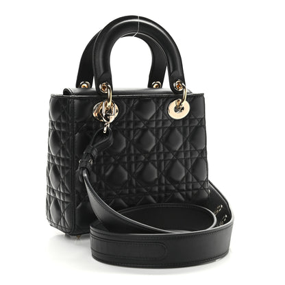 Christian Dior Lambskin Cannage Small Lucky Badges My Lady Dior Black 3 of 12