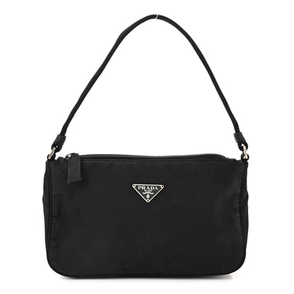 Prada Tessuto Nylon Pochette Bag Black 1 of 12